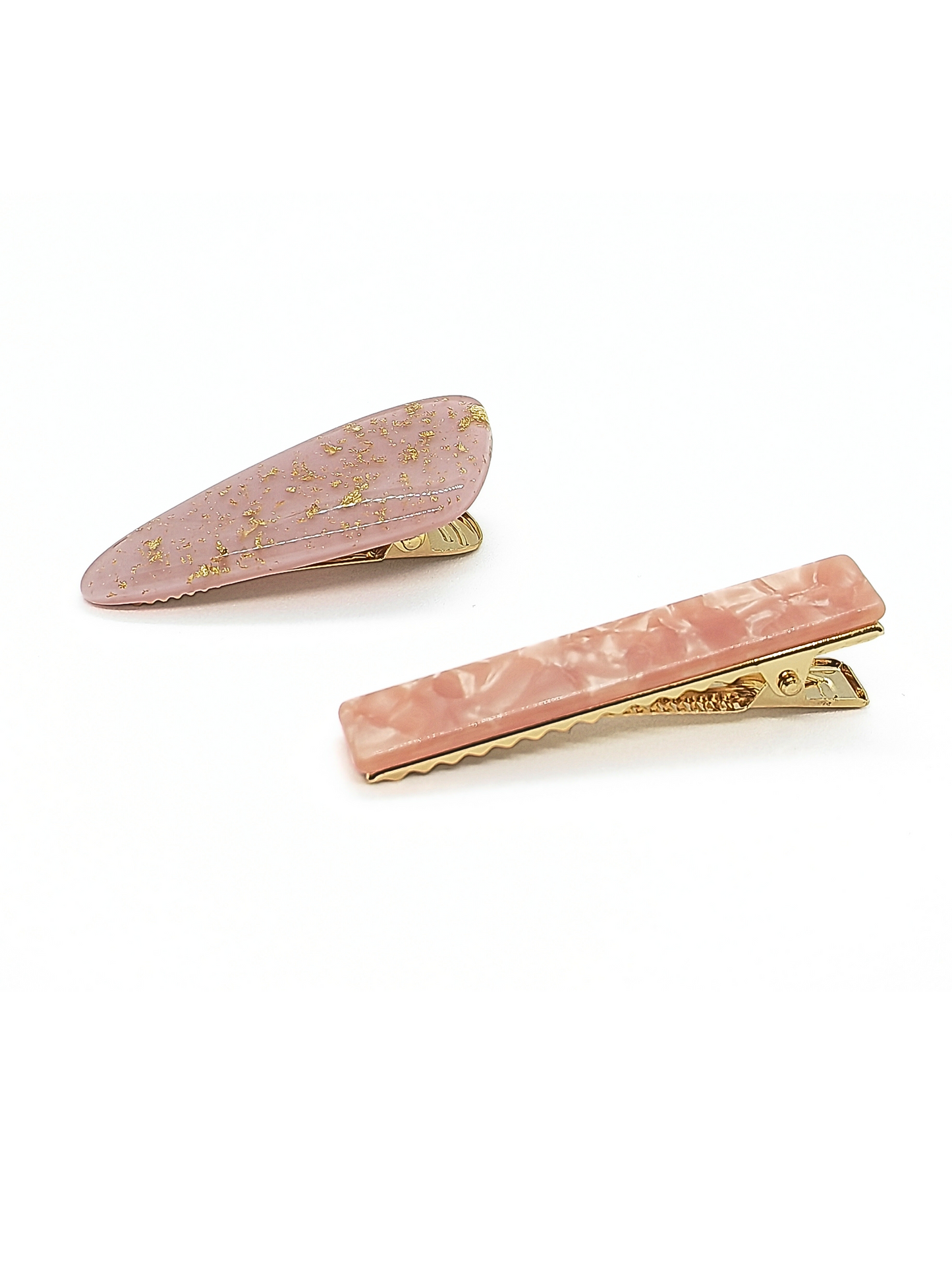 Pink Sparkle & Shell Hair Clips (2-Pack) - cllovestudio