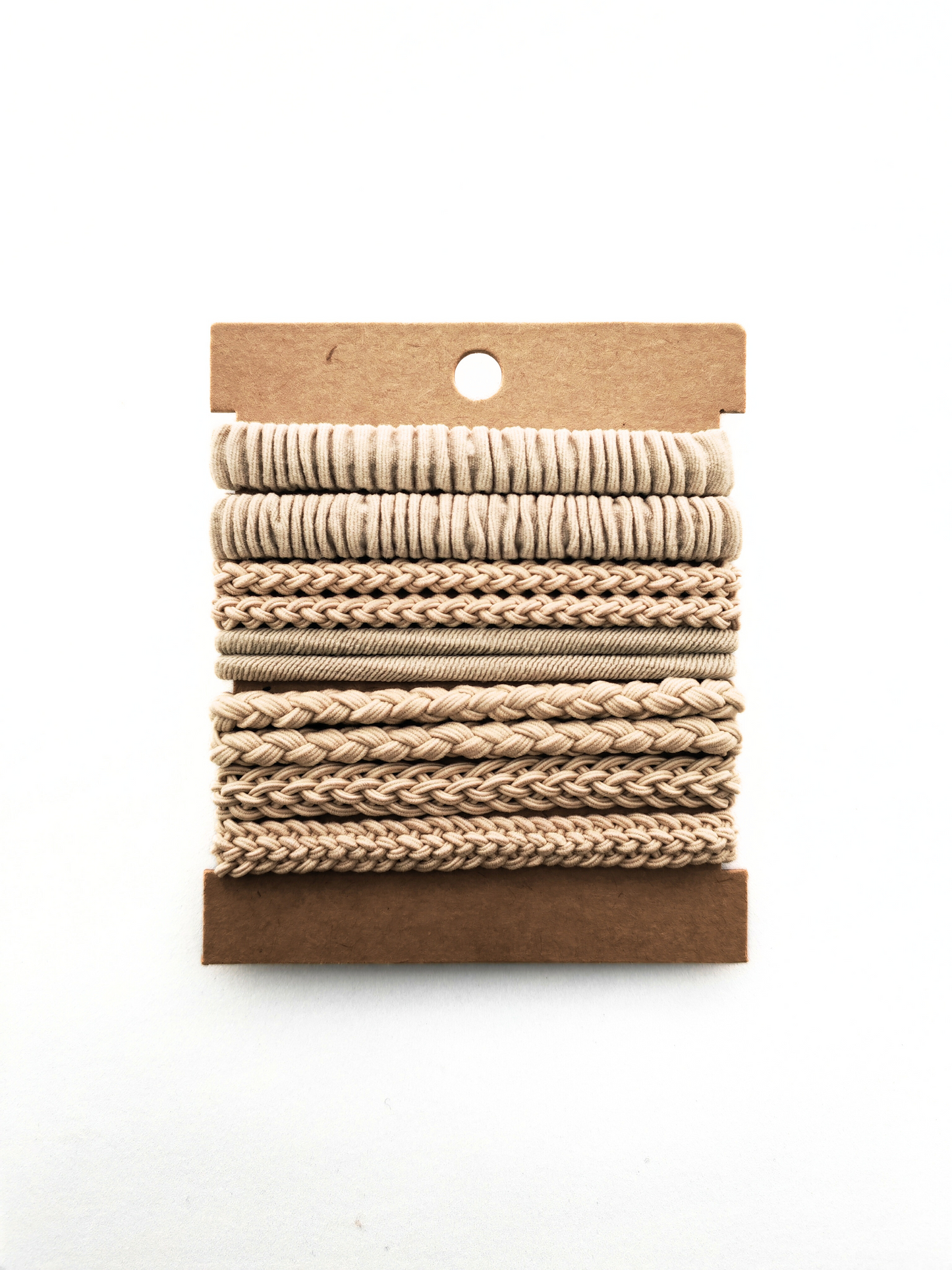 Premium Braided Hair Elastics - Neutral Shades (10-Pack) - cllovestudio