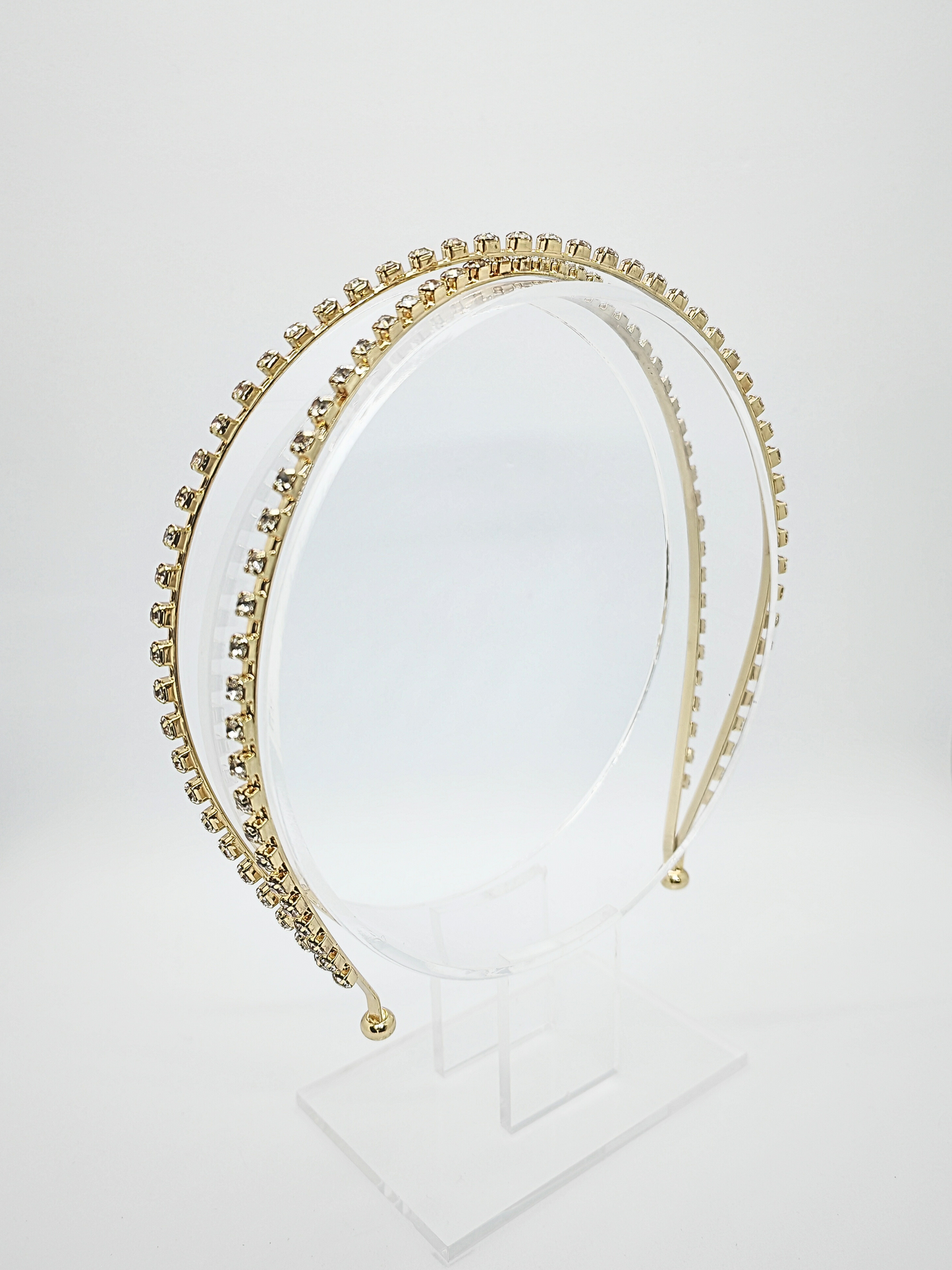 Rhinestone Double Row Narrow Band Headband - cllovestudio