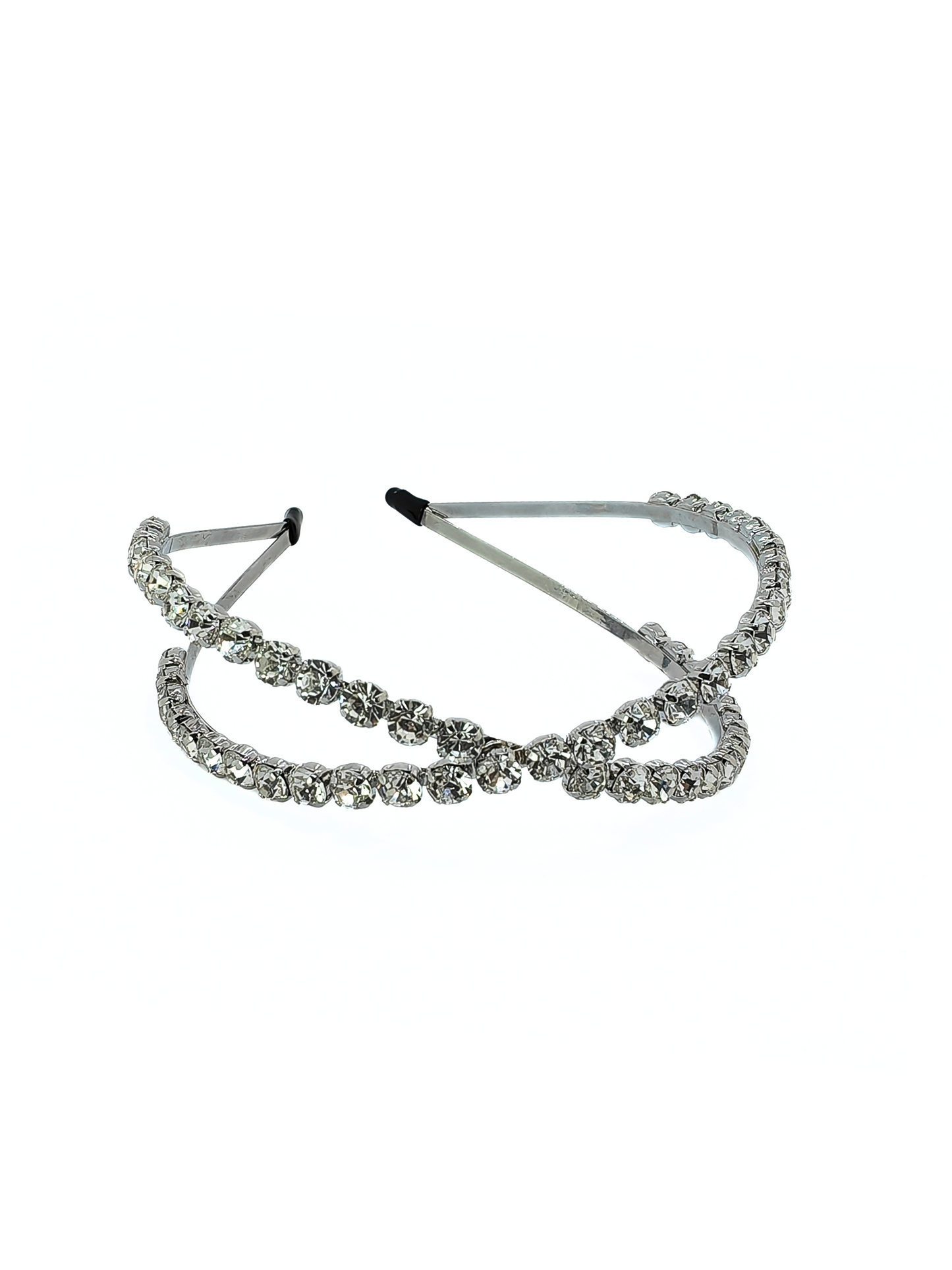 Rhinestone Double Row Wide Band Headband - cllovestudio