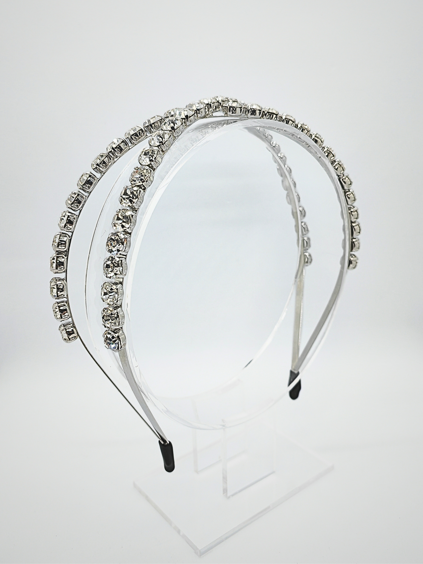 Rhinestone Double Row Wide Band Headband - cllovestudio