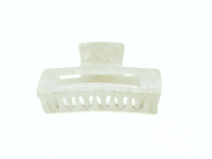 Gemstone White Rectangular Hair Claw Clip - cllovestudio