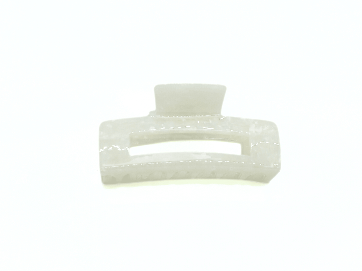 Gemstone White Rectangular Hair Claw Clip - cllovestudio