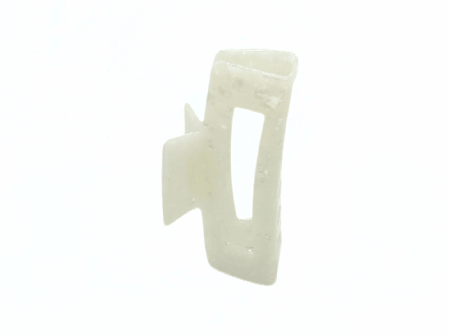 Gemstone White Rectangular Hair Claw Clip - cllovestudio