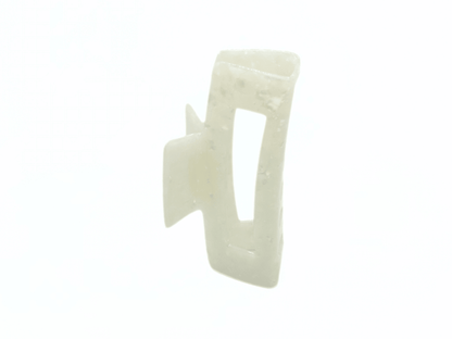 Gemstone White Rectangular Hair Claw Clip - cllovestudio