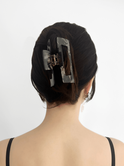 Smoky Marble Rectangular Hair Claw Clip - cllovestudio