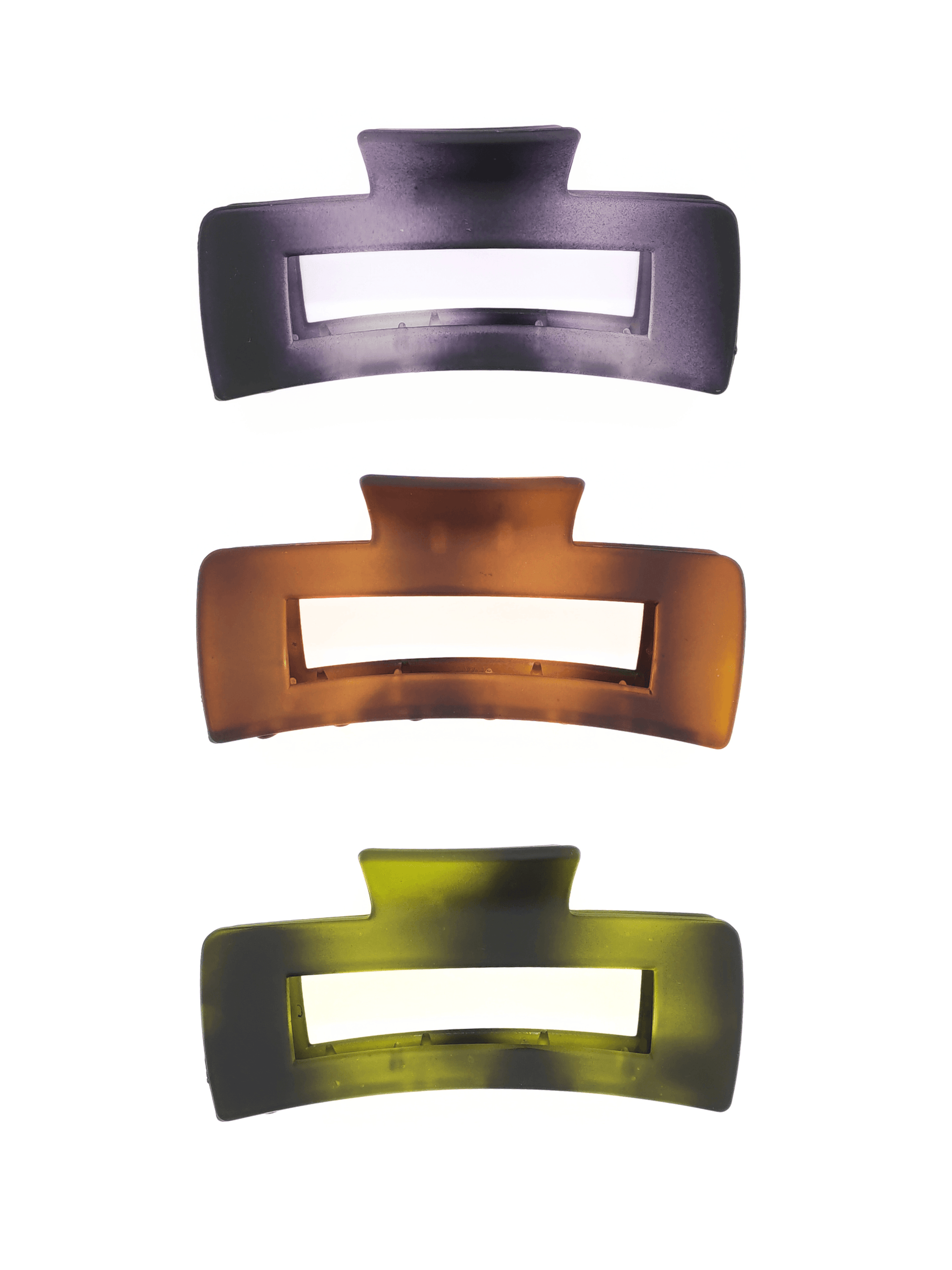 Trendy Matte Ink-Inspired Rectangular Hair Claw Clip - cllovestudio