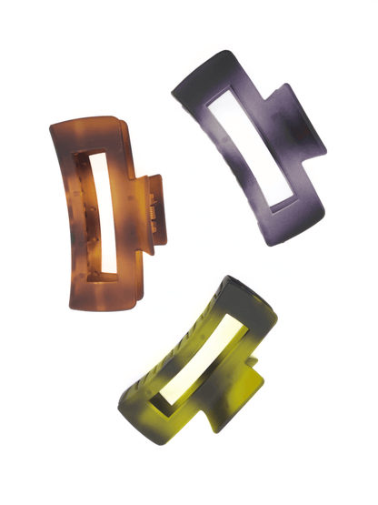 Trendy Matte Ink-Inspired Rectangular Hair Claw Clip - cllovestudio