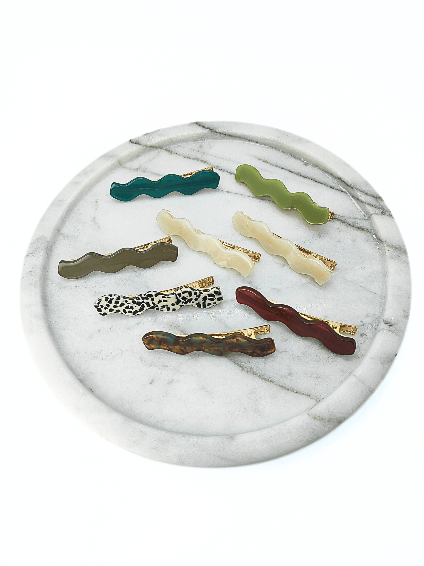 Wavy Tortoiseshell & Red Hair Pins (2-Pack) - cllovestudio